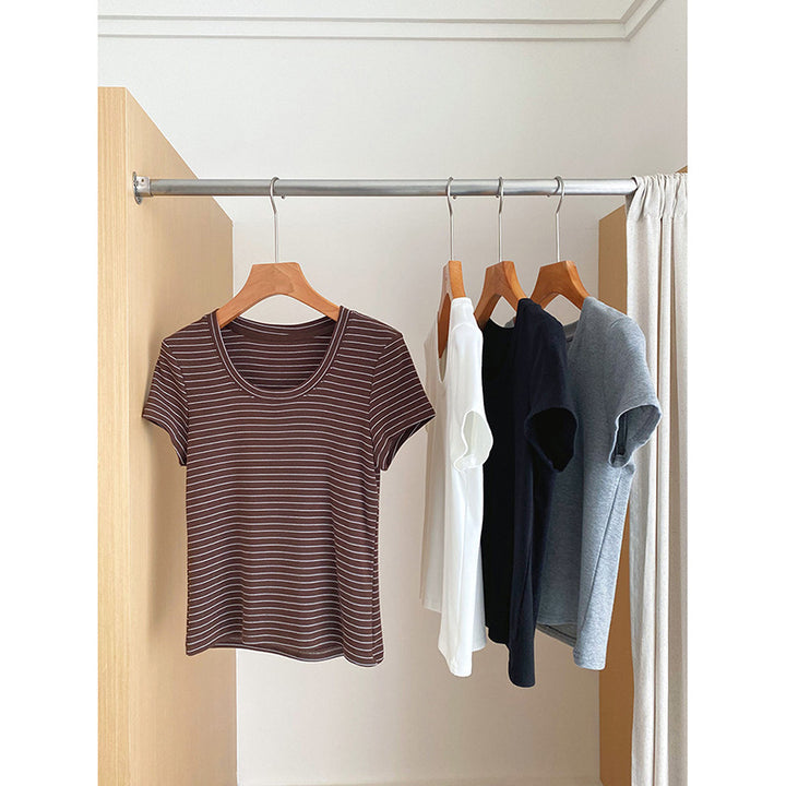 Damer Elegant og behagelig Rundhalset T-shirt Stilla