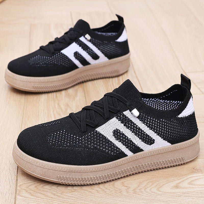 Femme Åndbare Strik Snørebånd Sneakers Stilla