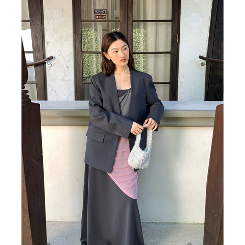 Dame oversized blazer med struktureret materiale og elegante detaljer Stilla