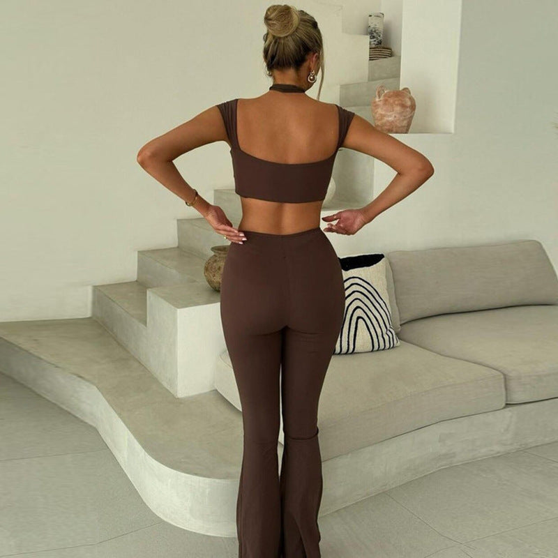 Damer Bootcut-bukser med raffineret knude-design Stilla