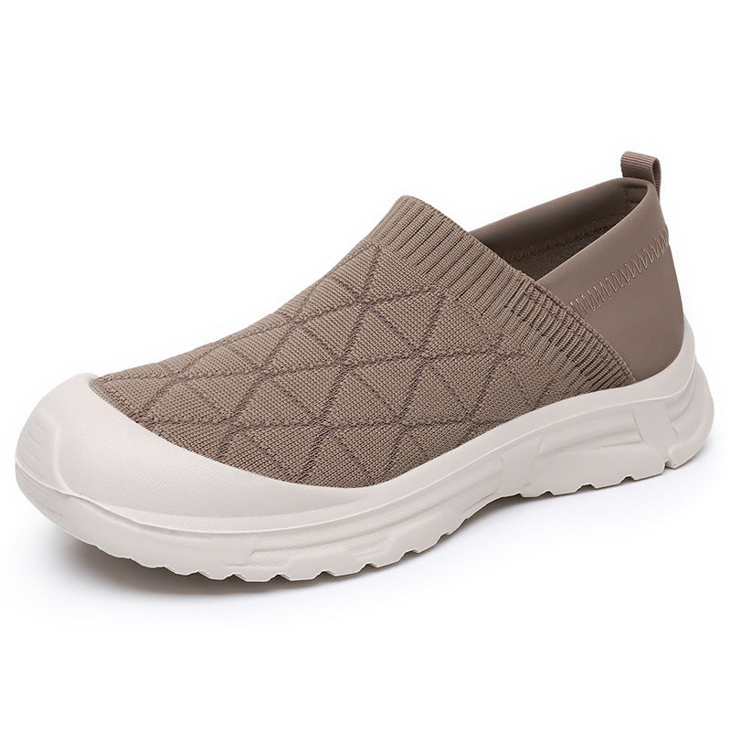 Dame Slip-On Fritidssko med elastisk strikdesign og støddæmpende sål Stilla