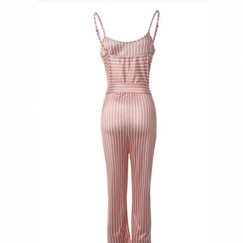 Dame Mode Jumpsuit med figursyet snit og bælte Skovae