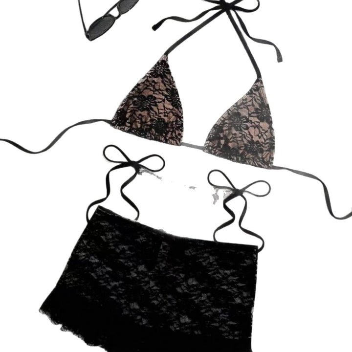 Dame spids-bikini med flæser Skovae