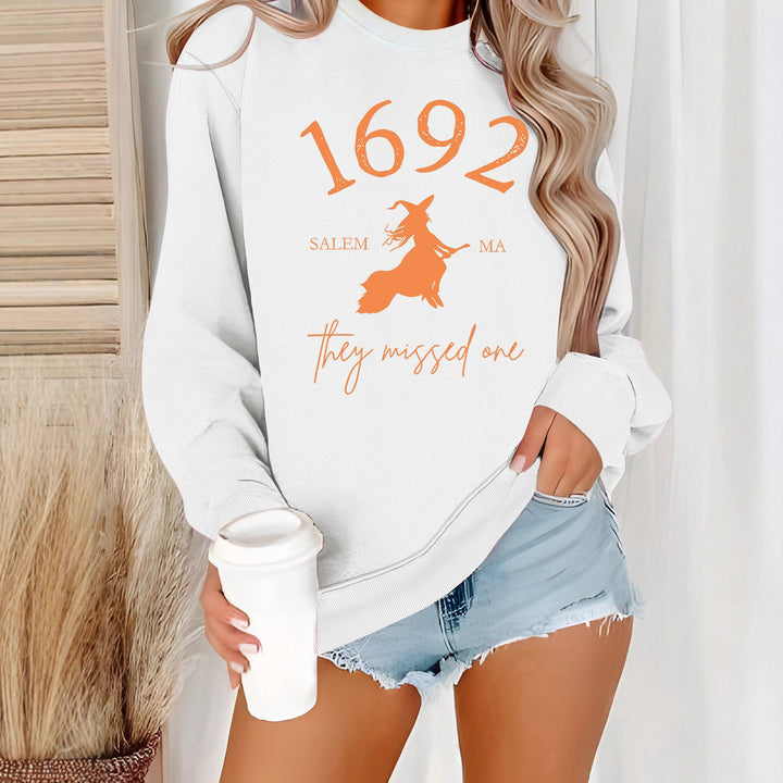 Kvinders sweatshirt med kreativ heksedesign og behagelig pasform Stilla