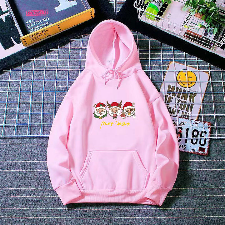 Kvindernes hætte sweatshirt med festligt juletmotiv Skovae