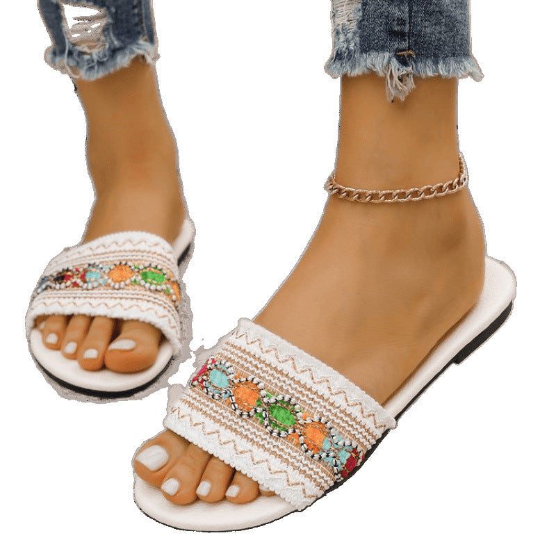 Dame sommerlige clogs med fortryllende dekoration og ergonomisk fodseng Stilla