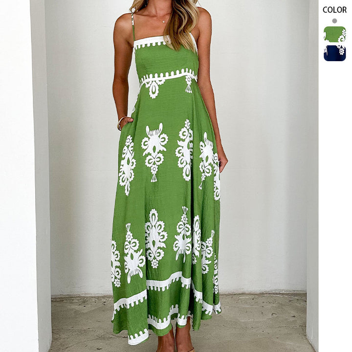 Kvindernes sommerkjole med elegant broderi Stilla
