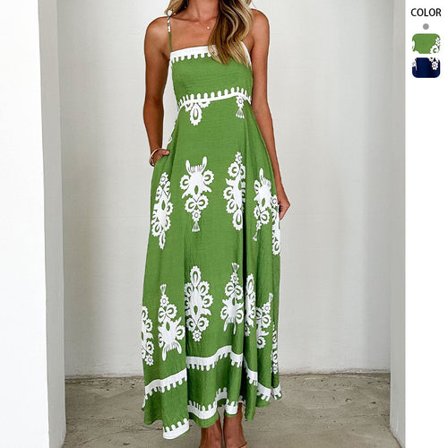 Kvindernes sommerkjole med elegant broderi Stilla