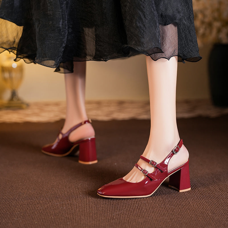 Dame Slingback-hæle med spænde-detalje Stilla