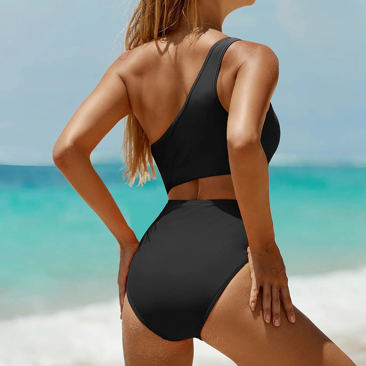 Femme En-skulder Cut-Out Énteiler Badedragt Stilla