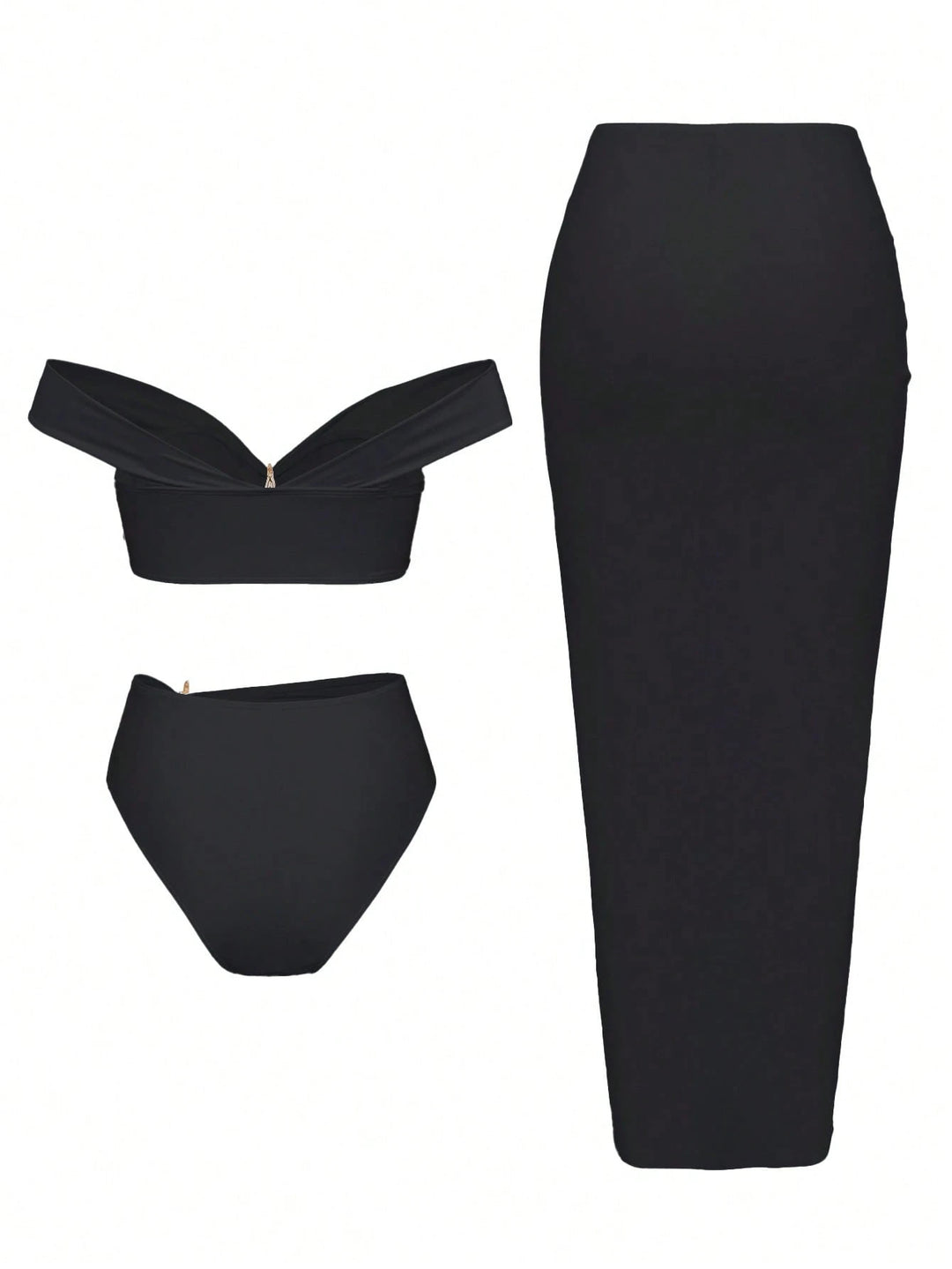 Dame Elegant Bikinisæt med Wickelrock Skovae