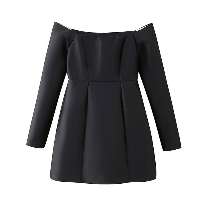 Dame off-shoulder cocktailkjole med voluminøs nederdel Stilla