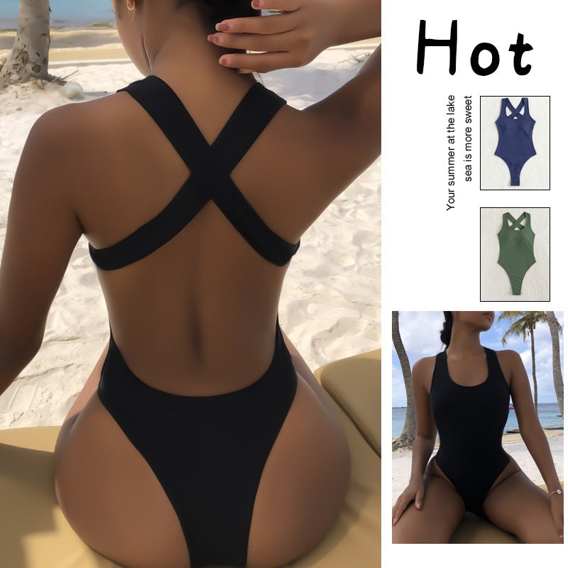 Damer Højskåret One-Piece Badedragt Skovae
