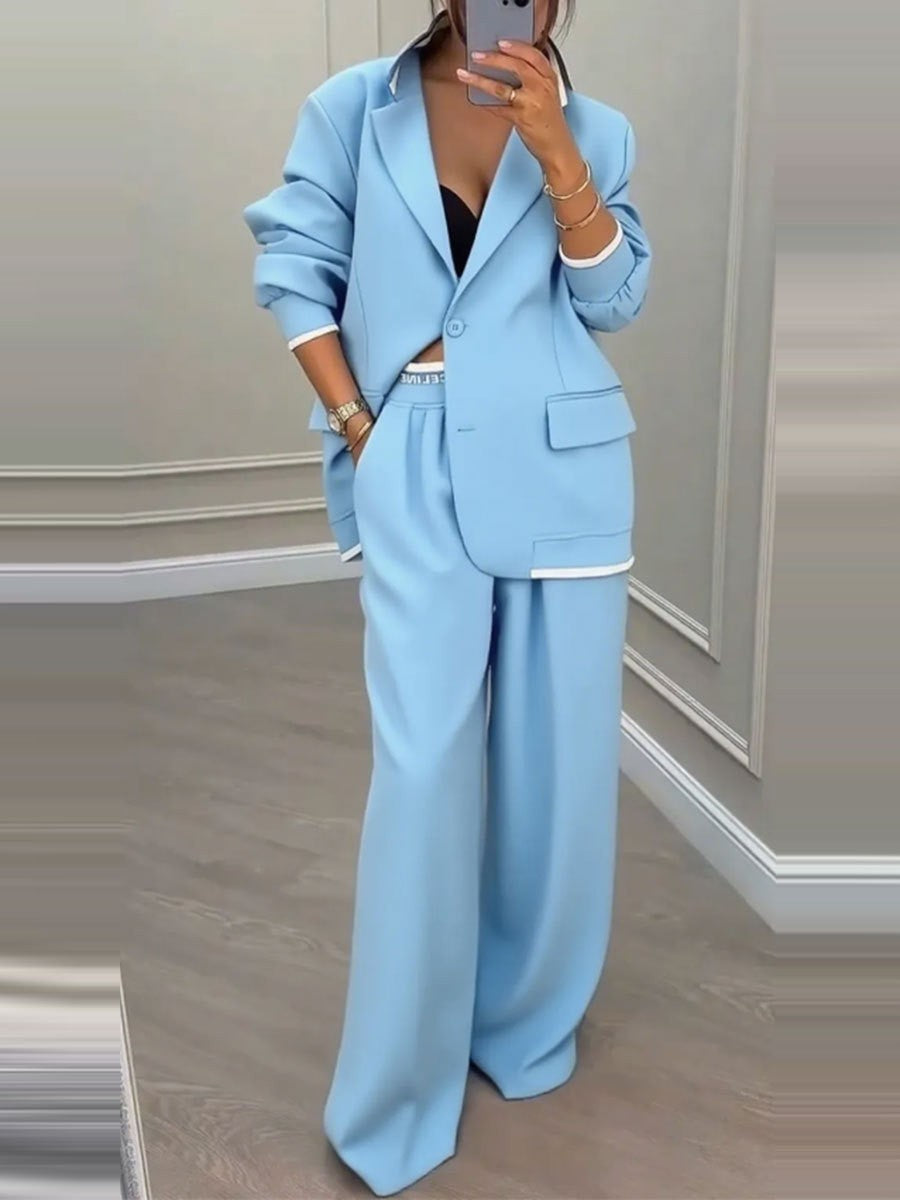 Kvinders fashionable oversized blazer sæt med elegante jakkebukser Stilla