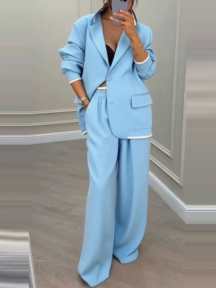 Kvinders fashionable oversized blazer sæt med elegante jakkebukser Stilla