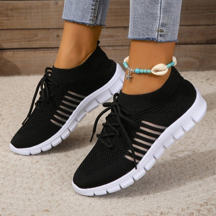 Dame Sporty Sneakers med åndbart strikoverdel Stilla