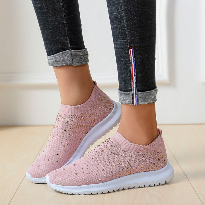 Dame Sportliche Glitter Sneakers Stilla