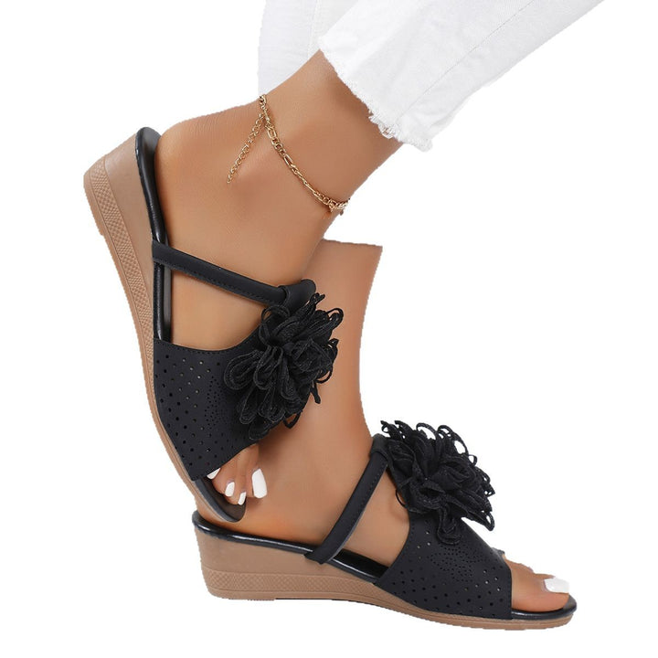 Dame Wedge-sandaler med moderne blomstertilbehør og ergonomisk sål Stilla