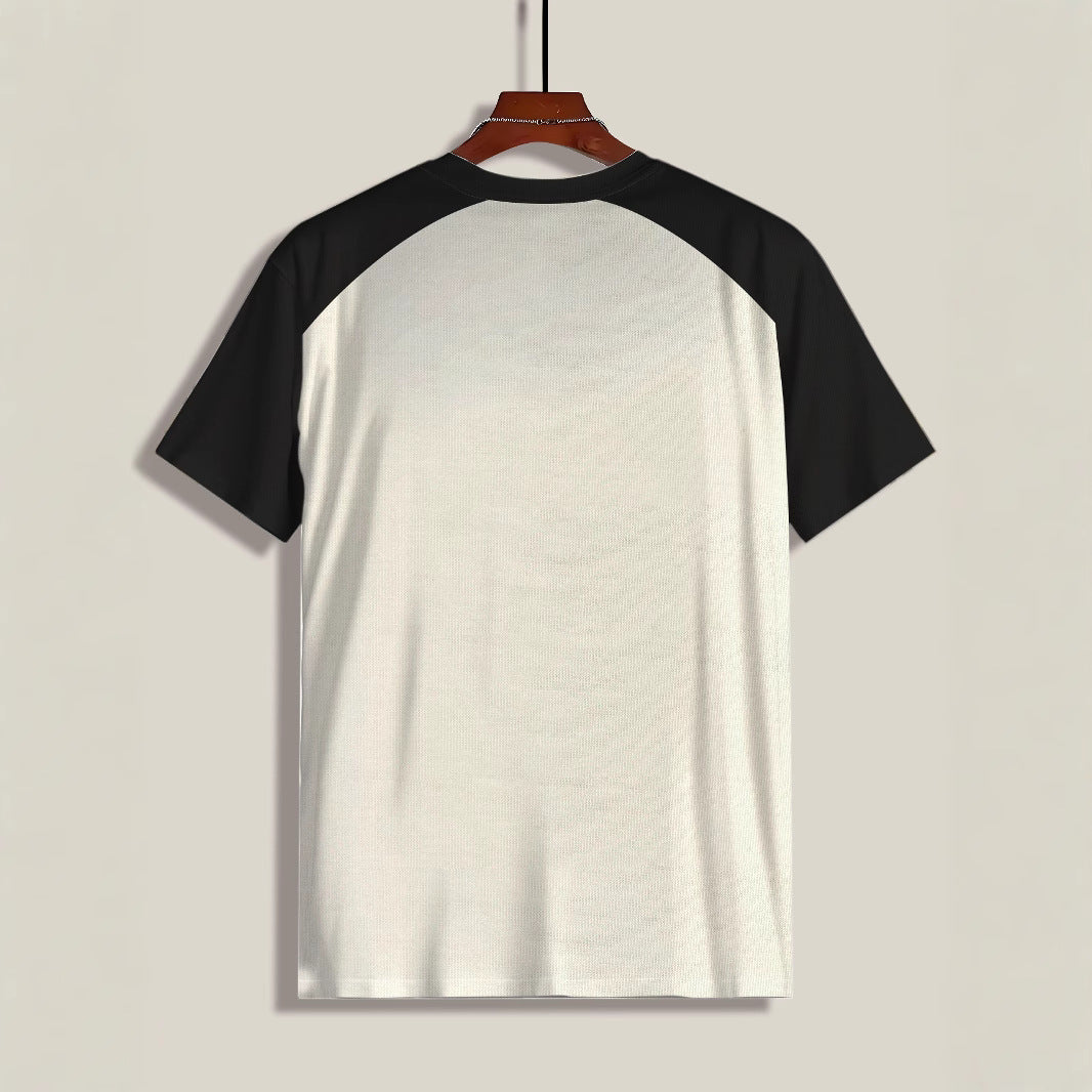 Herrer T-shirt med kreativ håndværkertryk og afslappede raglanærmer Stilla