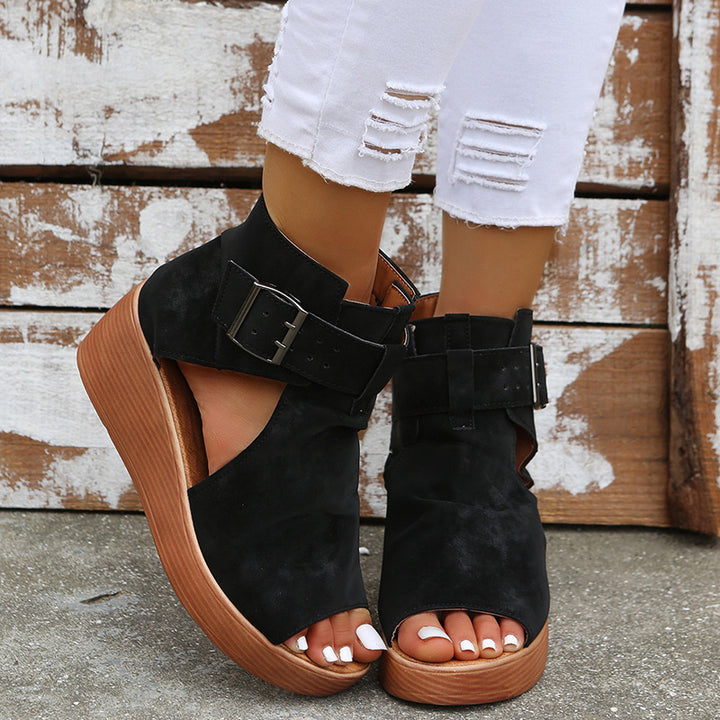Dame Wedge Sandaler med justerbar rem og moderne design Stilla