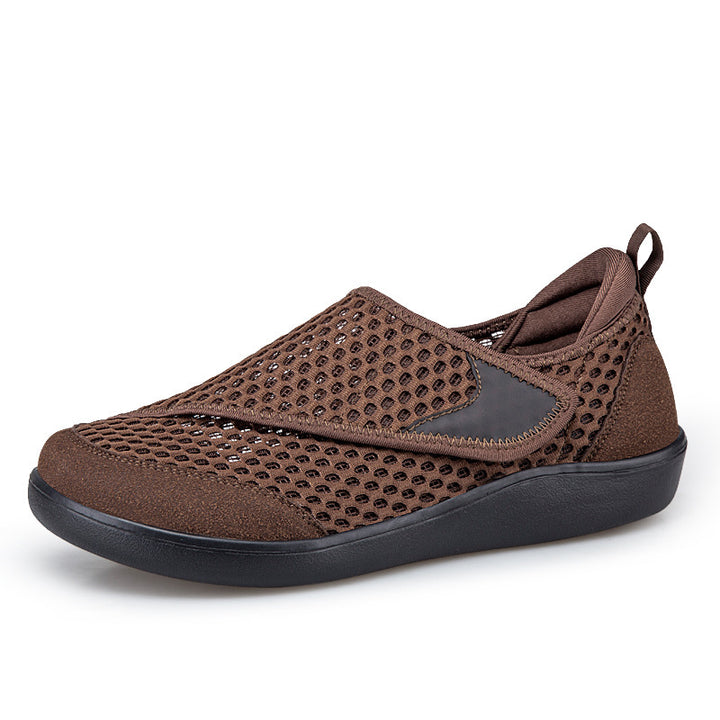 Unisex nan åndbar net-sandal med justerbar velcro og viskoelastisk fodseng Skovae