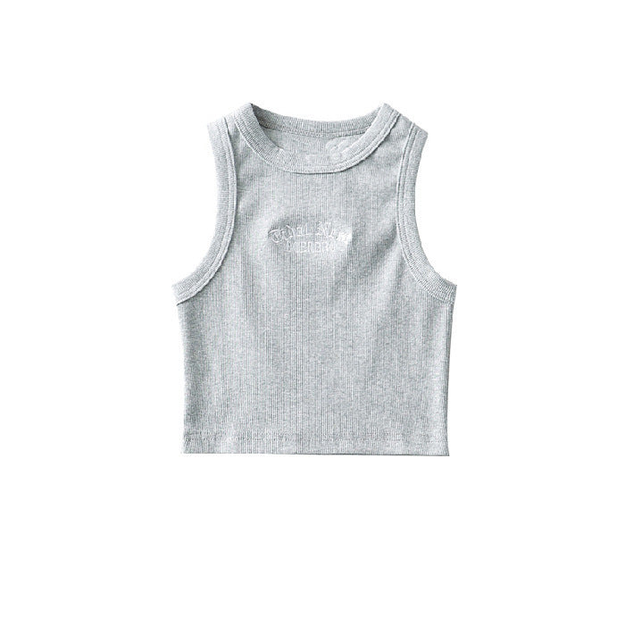 Kvindernes Crop Top med Høj Krave og Subtilt Logo Skovae
