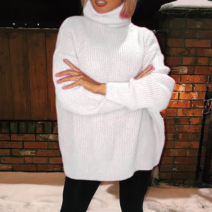 Damer Oversized Rullekravepullover i blød strik Stilla