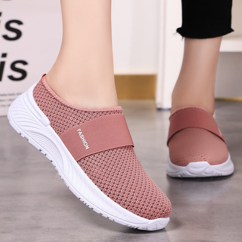 Dame Komfortable Slip-On Sneakers i åndbart mesh med fleksibel sål Stilla