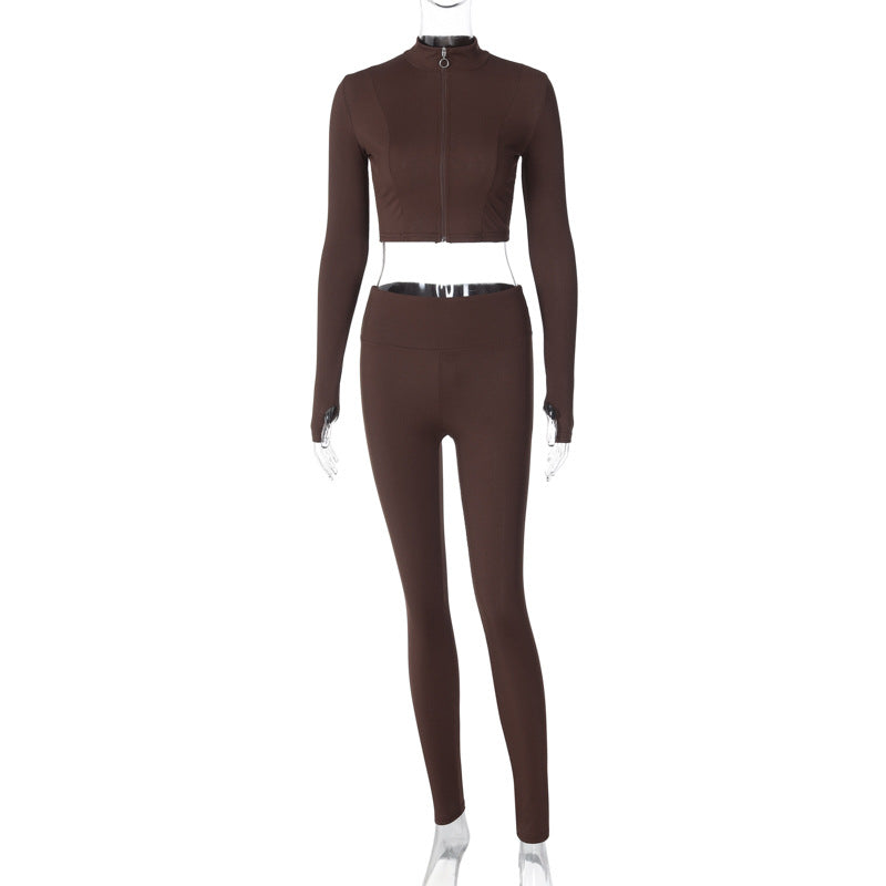 Dame Sporty Crop-Top med kropsnær jumpsuit Stilla