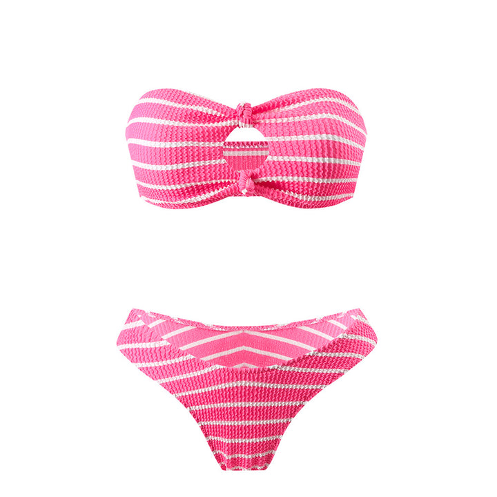 Dame bikini-sæt med moderne bandeau-top og legende detalje Stilla