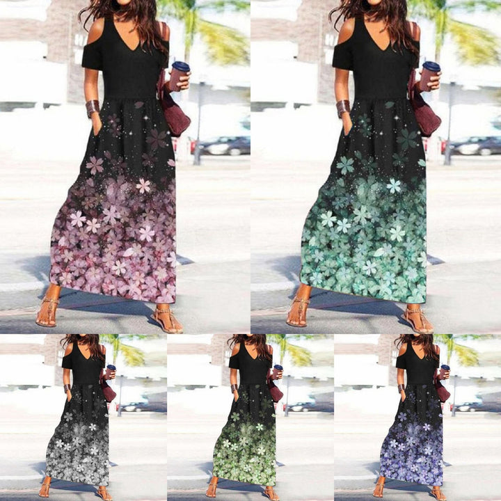 Dame blomsterprint maxi kjole Stilla