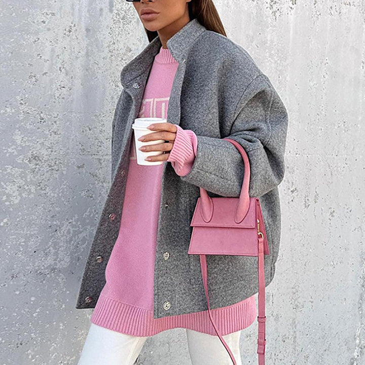 Dame Oversized Uldjakke med moderne snit Stilla