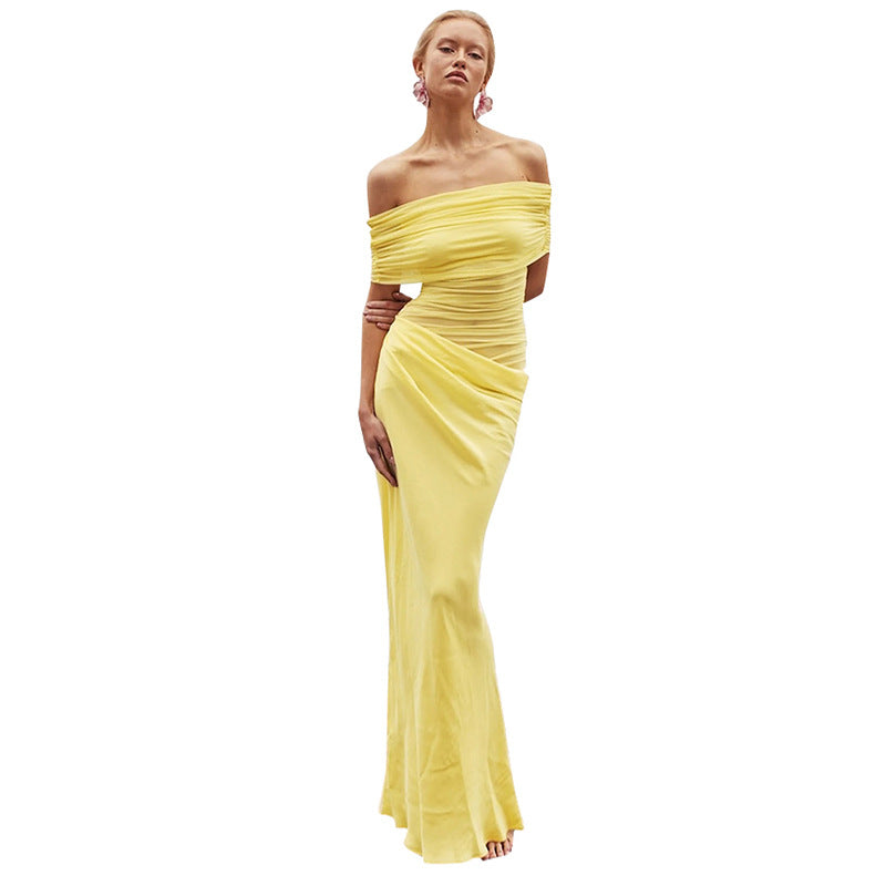 Femme Off-Shoulder Ruffles Maxikjole Stilla