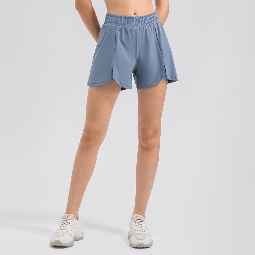 Stilla | Loose Fit Yoga Shorts Åndbar Dobbel Lag, Hurtig Tørr Høj Talje Løbe Træningsbukser