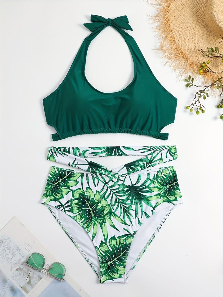 Dame Sporty elegant bikini-sæt med floral design Skovae