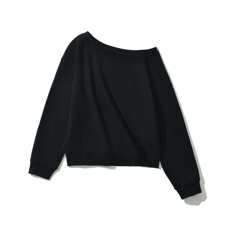Dame casual oversized sweatshirt med bred udskæring og højkvalitets bomuldsblanding Stilla