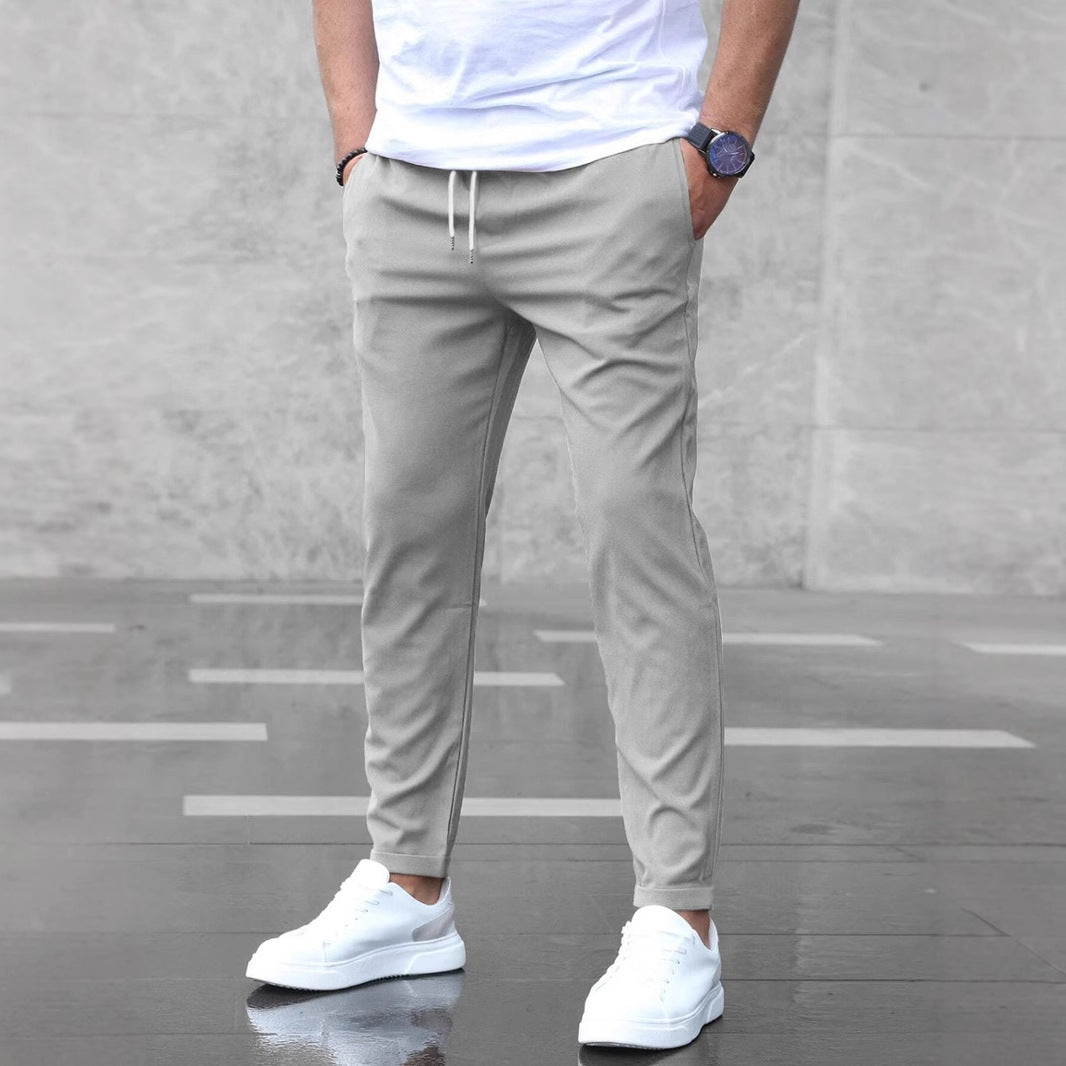 Herre Slim-Fit Fritidshose med elastisk talje og moderne sidelommer Stilla