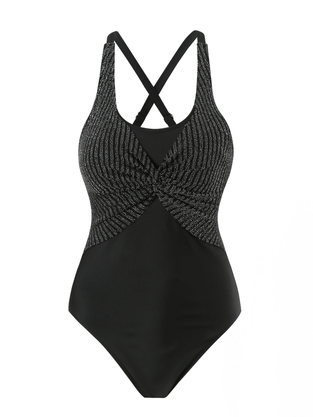 Damer sportslig one-piece badedragt med stilfuld vikle-design Skovae
