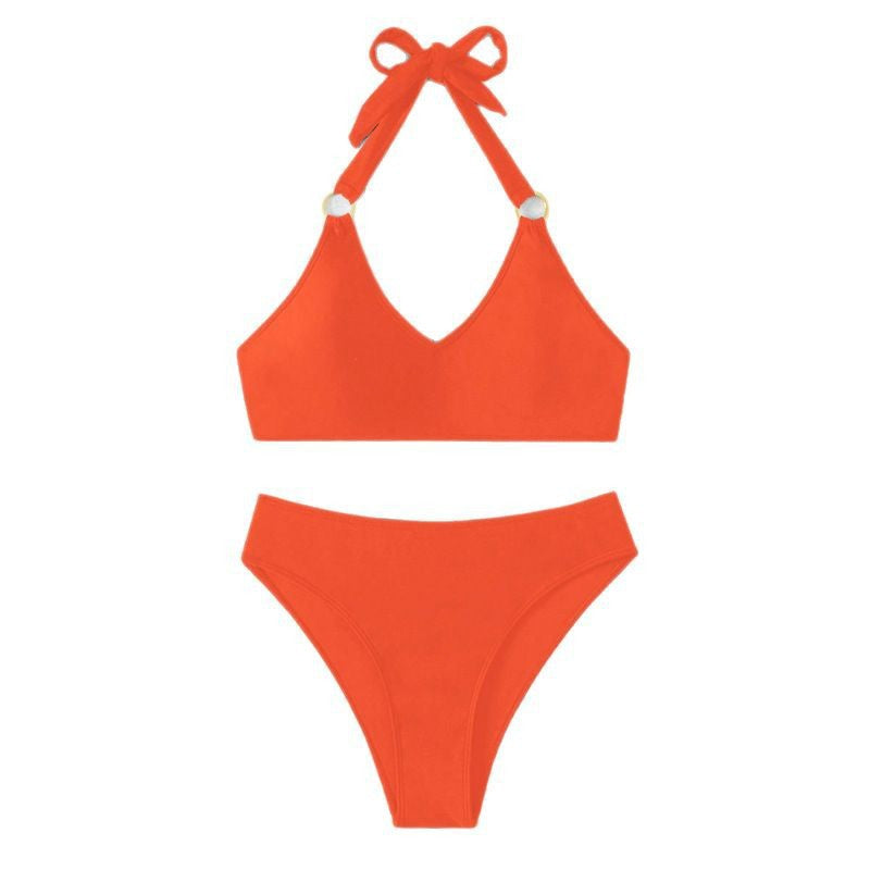 Dame Triangel-Bikini med justerbare stropper og elegante accenter Skovae