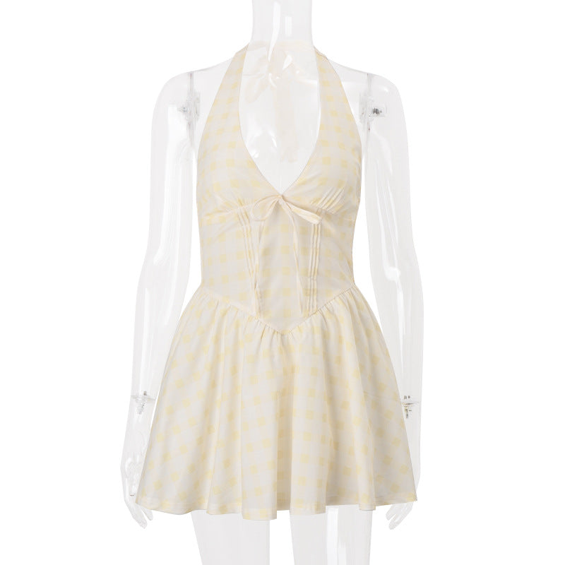 Dame Halterneck Sommerkjole Stilla