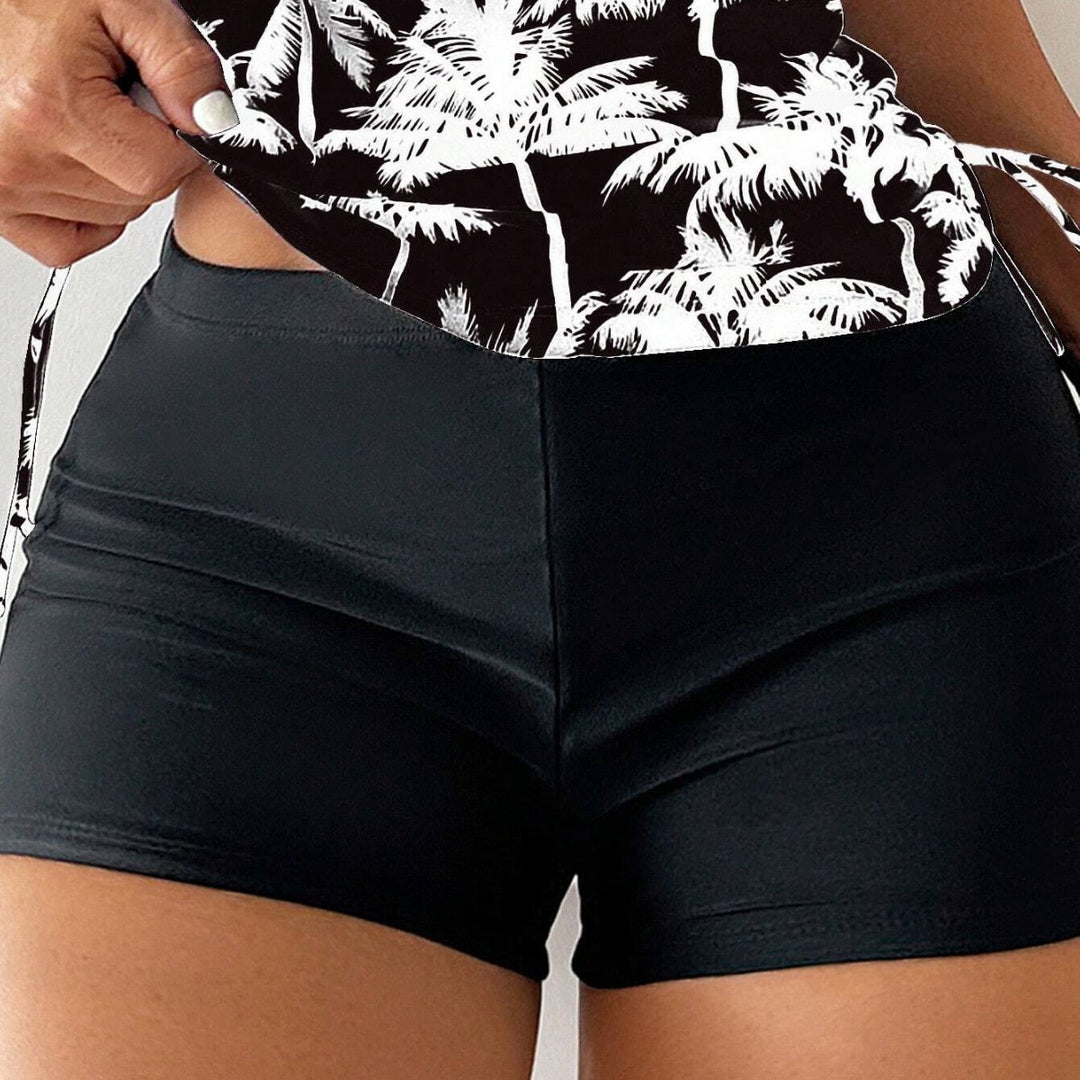 Dame Sports Tankini-sæt med justerbare sidesnore Skovae