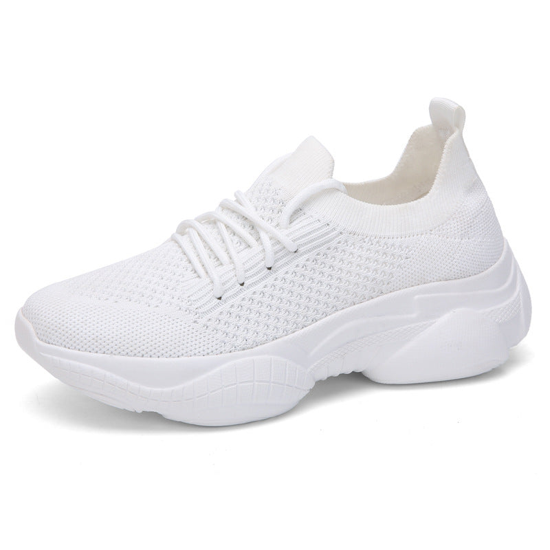 Dame Åndbare Fritids-Sneakers med elastisk Overmateriale og fleksibel Såle Stilla