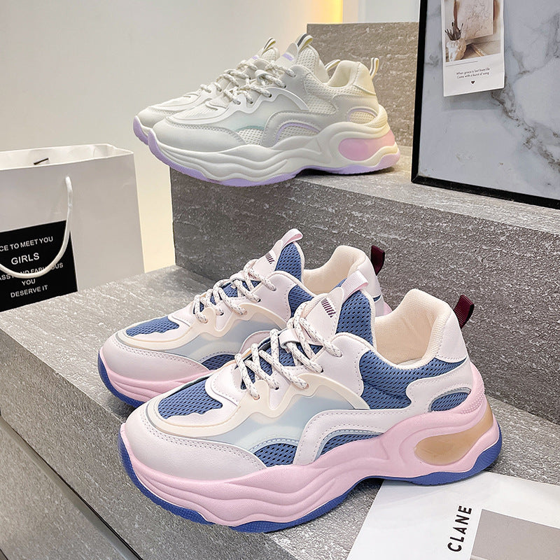 Dame Syntetiske Sport Sneakers med åndbart mesh og støddæmpende sålprofil Stilla