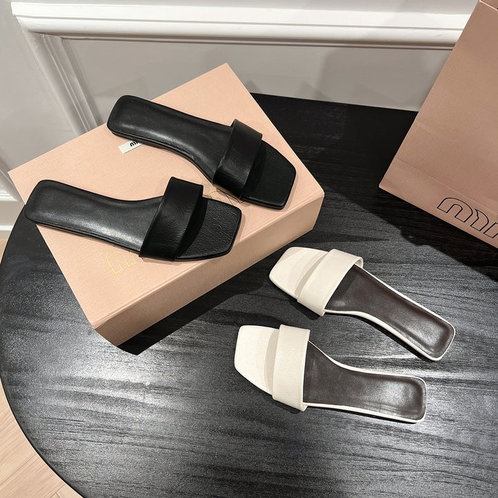Damer Minimalistiske Åbne Tåsandaler med Tykk Sål Stilla