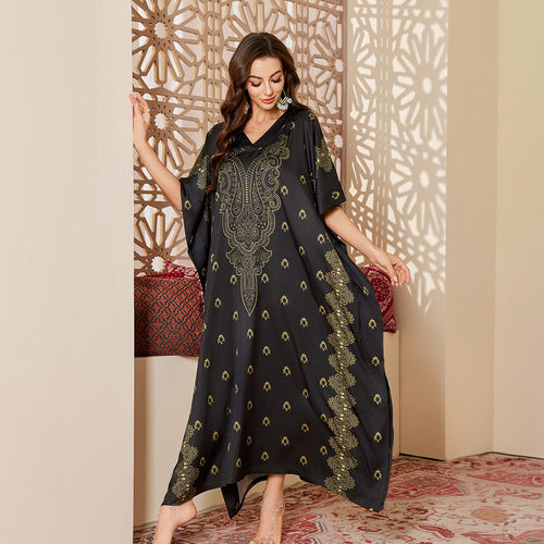 Dame elegant Kimono-Style Strandkaftan med blomstret design Stilla