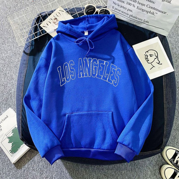 Kvinders hoodie med kreativ Los Angeles skrift Skovae