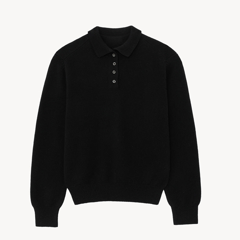 Dame Sporty Langærmet Polo T-shirt med kontrasterende krave og materialer af høj kvalitet Stilla
