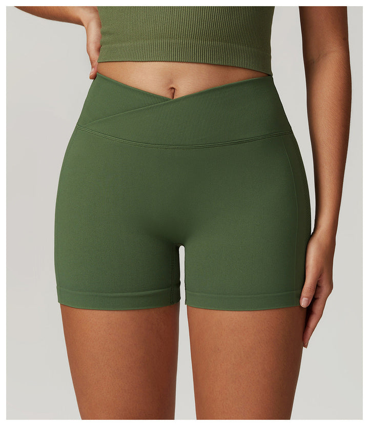 Stilla | Hip Raise Seamless Tight Yoga Shorts Høj Talje Løbe& Fitness Sports Shorts