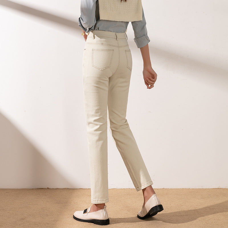 Damer Slim-Fit Jeans med høj talje og elastisk materiale Stilla