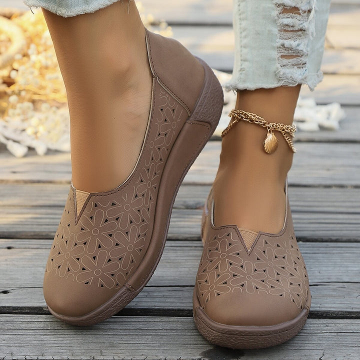 Dame Elegante Slippers med blomster cut-out design og skridsikker sål Stilla